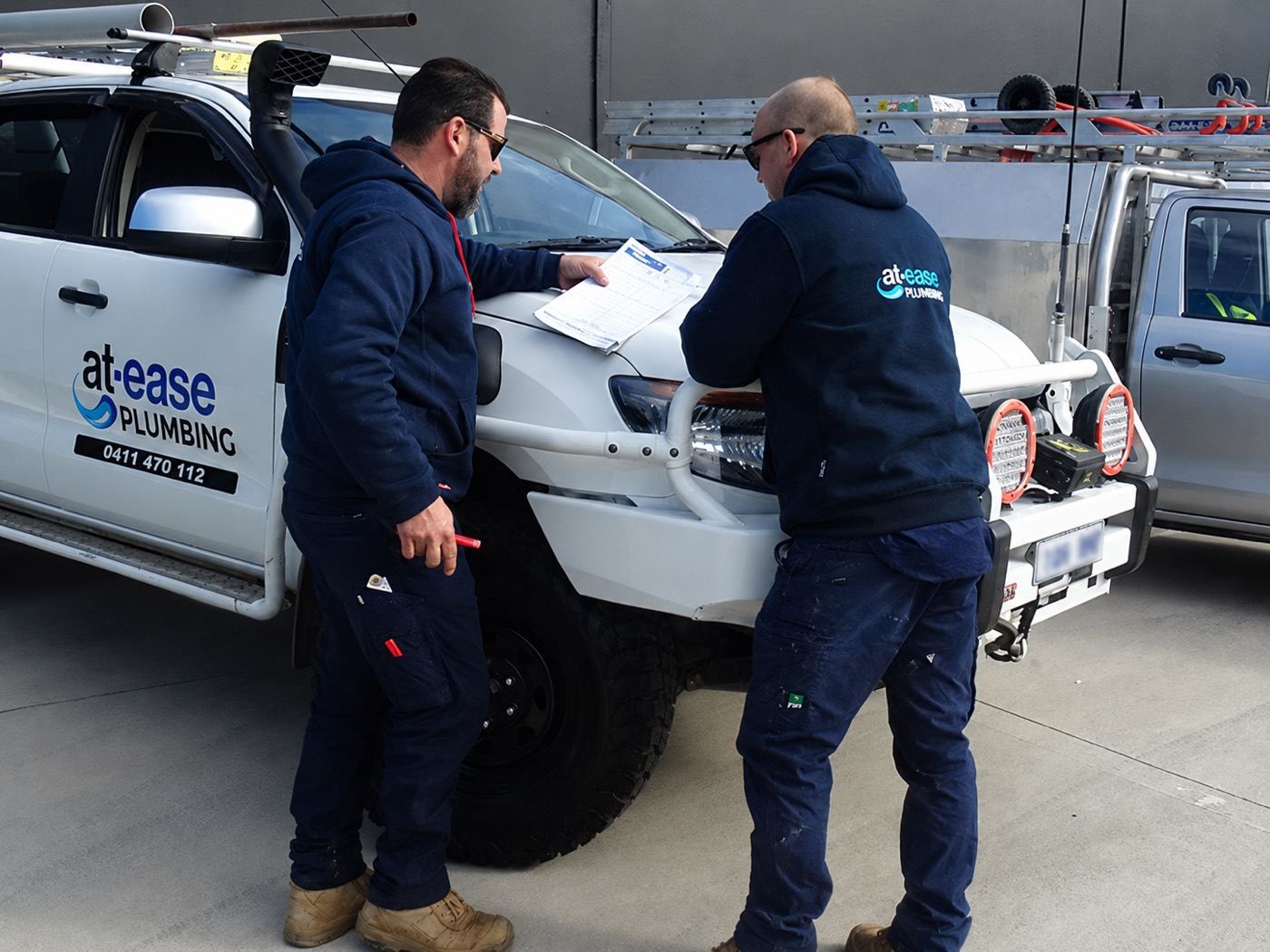 At-Ease Plumbing team at work