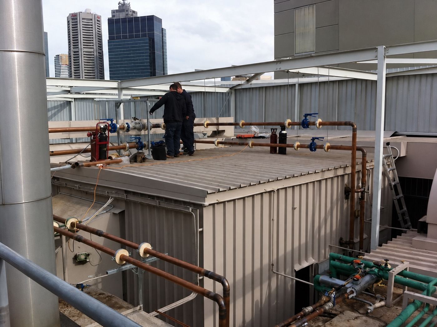 Commercial plumbing plant and pipework maintenance