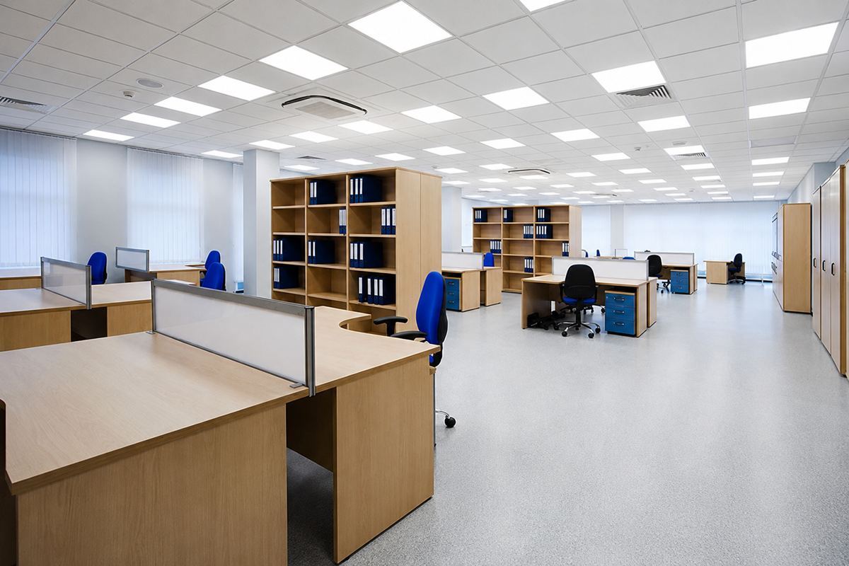 Modern open-plan office interior