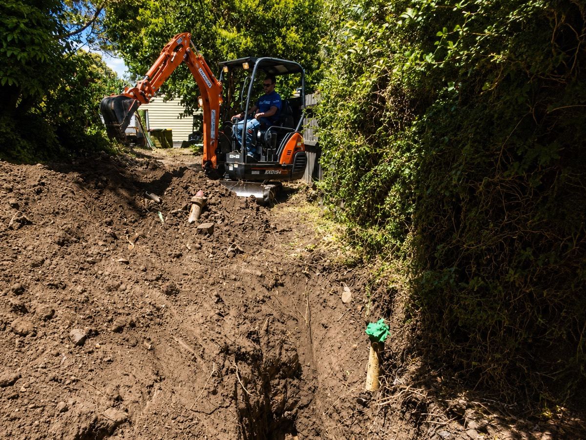 Excavation for drainage and stormwater works