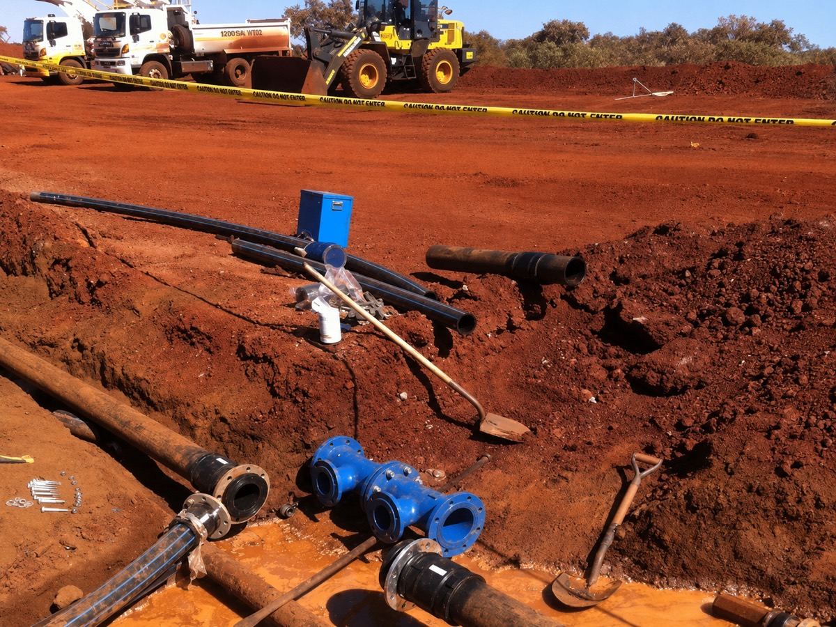 Water main and valve installation by At-Ease Plumbing