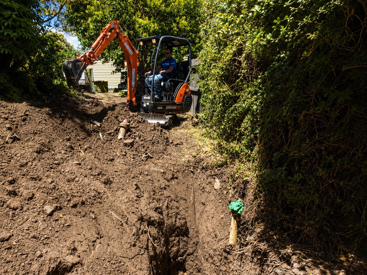Excavation for drainage and stormwater works
